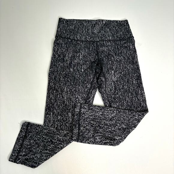 Lululemon Wunder Under High Rise Crop Define Black, White 6 - Picture 1 of 9